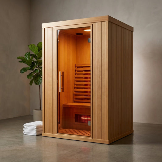 LumaTherm PureGlow Infrared Sauna Cabin — Studio Shot