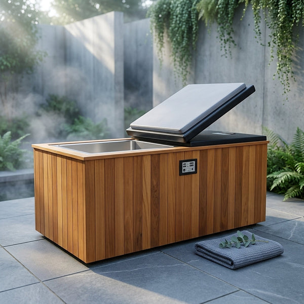 TimberChill Glacier Pro Cedar Cold Plunge — Studio Shot